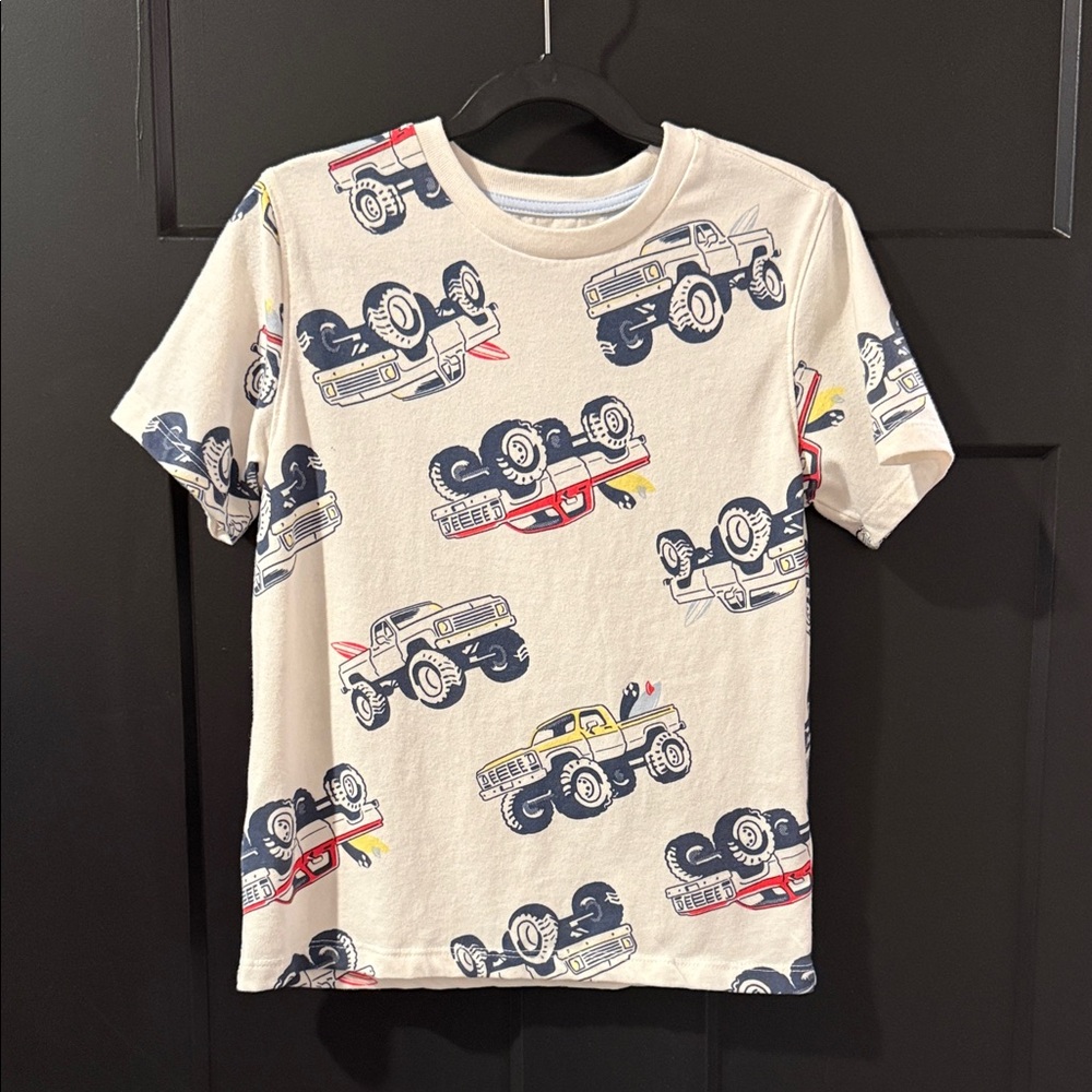 Monster truck boys tee